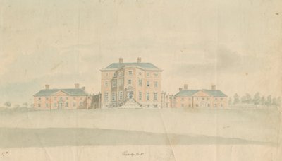 Teddesley Hall: malarstwo akwarela i [koniec XVIII wieku] autorstwa Unbekannt