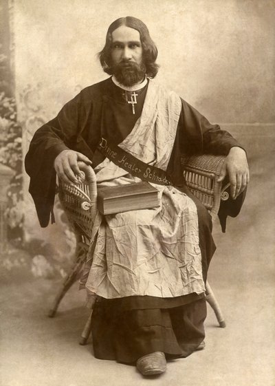 The Divine Healer Schrader, Temple, Teksas, ok. 1888 (zdjęcie czarno-białe) autorstwa Unbekannt