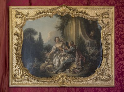 Dzielny pastor lub wianek. Obraz Francois Bouchera (1703-1770). Sala parad lub parad księżniczki. Hotel de Soubise, Paryż autorstwa Unbekannt
