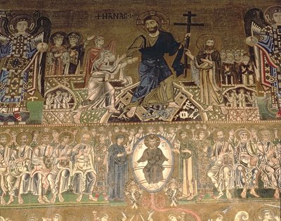 Sąd Ostateczny, szczegół osądzania przez Chrystusa autorstwa Benjamin Baud