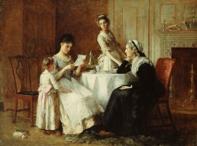 Długo oczekiwany list, 1890 r autorstwa Unbekannt