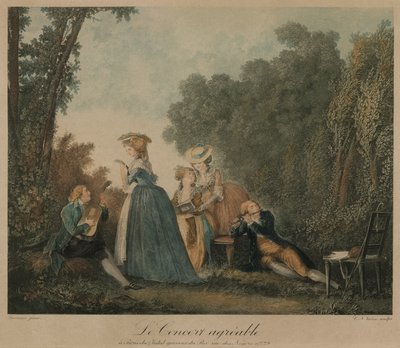 O Concerto Agradável, c.1810 (gravura)polonês autorstwa Unbekannter Künstler
