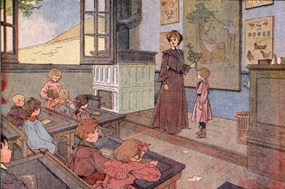 Szkoła republikańska, początek XX wieku (ilustracja) autorstwa Unbekannter Künstler
