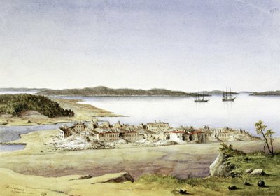 "Twierdza Bomarsund na wyspach Aland (Finlandia) w sierpniu 1854 r. autorstwa Unbekannter Künstler