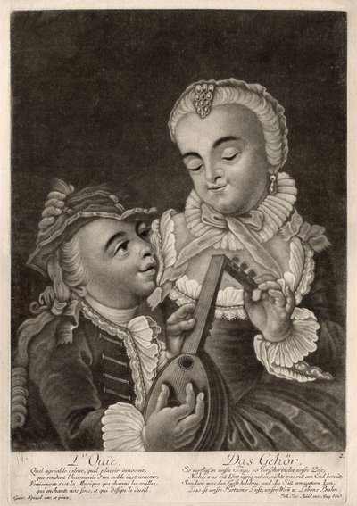 Rozprawa, Augsburg, ok. 1760 r. (rycina) autorstwa Unbekannter Künstler