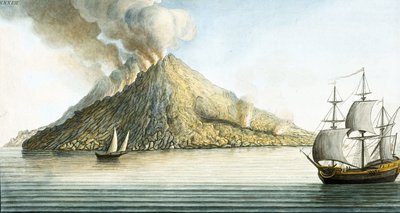 Wyspa Stromboli na Sycylii autorstwa Unbekannter Künstler