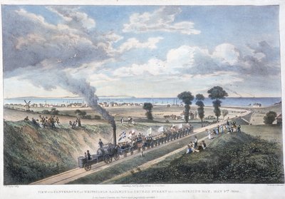 Otwarcie kolei Canterbury i Whitstable, Kent, 3 maja 1830 r autorstwa Unbekannt