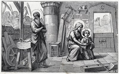 Pobyt w Egipcie. Alfabet Dzieciątka Jezus. Wydanie z 1932 r. Rzeźby sygnowane H G. Zbiory prywatne autorstwa Unbekannter Künstler
