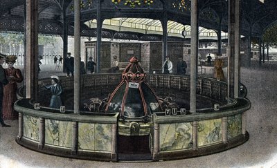 Turystyka termalna: la source de la sainte Grille a Vichy, Allier 1905 ca. (Turystyka uzdrowiskowa: źródło Sainte-Grille w Vichy, Francja) autorstwa Unbekannter Künstler
