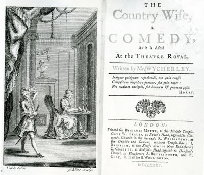Strona tytułowa Scenariusza do Wiejskiej żony w Teatrze Królewskim autorstwa Unbekannt