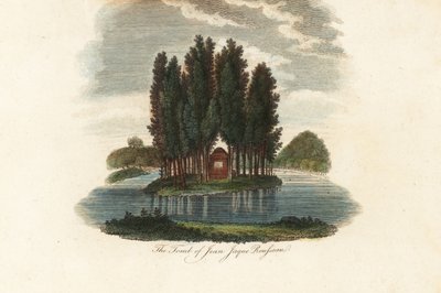 Grób Jean-Jacques Rousseau, francuskiego pisarza.1803 (rycina) autorstwa Unbekannter Künstler