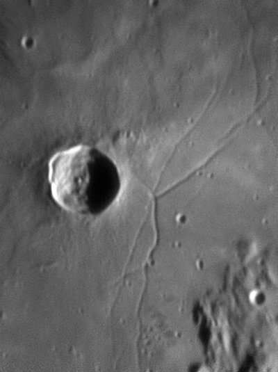 Krater Triesnecker i Rille autorstwa Unbekannter Künstler
