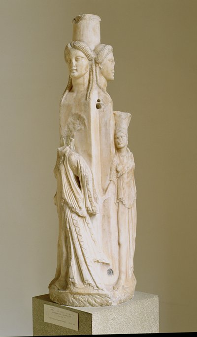 Triform Herm z Hekate, rzeźba z marmuru, okres attycki, III wiek autorstwa Unbekannt