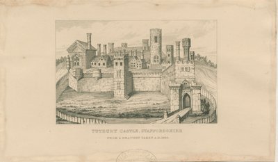 Zamek Tutbury: staloryt, 1620 autorstwa Unbekannt