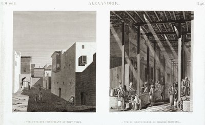 Dwa widoki Aleksandrii, Egipt, ok. 1798 autorstwa Unbekannt