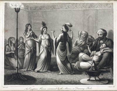 Egipski harem, animowany przez tancerzy i almee autorstwa Unbekannt