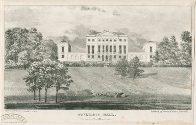 Uttoxeter - Doveridge Hall: litografia, nd [c 1839] autorstwa Unbekannt