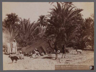 Widok z miejsca w Afryce Północnej - Nomad Camp (odbitka fotograficzna albumu) autorstwa Unbekannt