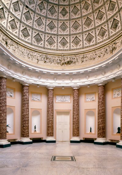 Widok salonu marmurowego, Stowe House, Buckinghamshire, zbudowanego w latach 1777-1780 (zdjęcie) autorstwa Unbekannt