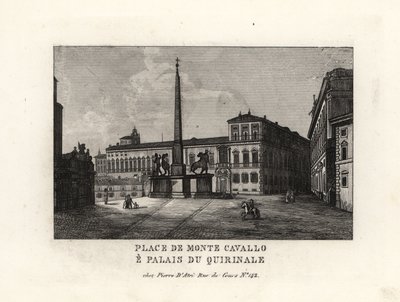 Widok na Pałac Kwirynalski i Plac, Palazzo del Quirinale i Piazza del Quirinale, Rzym autorstwa Unbekannt