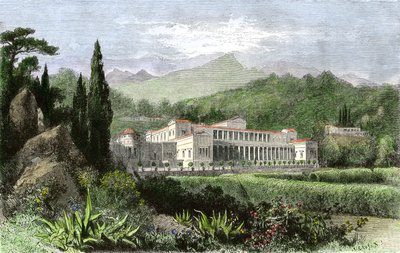 Villa de Pliny the Young (łac. Caius Plinius Caecilius Secundus, 61-114), rzymski pisarz i polityk, starożytny Rzym autorstwa Unbekannter Künstler