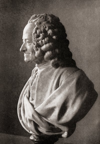 Voltaire, z The Story of Philosophy, opublikowanej 1926 (lito) autorstwa Unbekannt