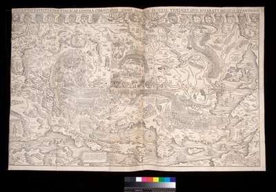 Mapa ścienna z kampanii tureckiej 1529 autorstwa Johanna Haselberga (fl.1514–37) i Christopha Zella (zm.1590), Norymberga autorstwa Unbekannt