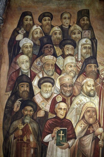 Malowidło ścienne w koptyjskiej świątyni św. Marka, Abbassya Le Caire Egypte autorstwa Unbekannt