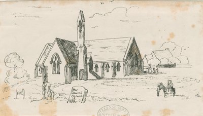 Kościół Walton-on-the-Hill [Nowość]: litografia, nd [ok. 1840] autorstwa Unbekannt