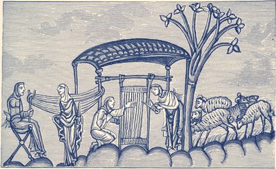 Kobieta tkająca, A.D. 1130 - 1174 autorstwa Unbekannter Künstler