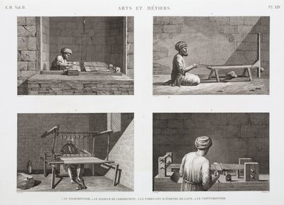 Wełna i czesanka, Tkactwo Tkactwo, Egipt, ok. 1798 r. autorstwa Unbekannt