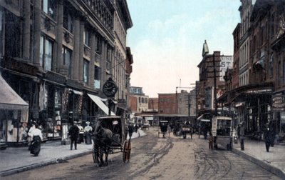 Yonkers, Nowy Jork - North Broadway Street w mieście na północ od Bronxu, Nowy Jork, początek XX wieku (pocztówka) autorstwa Unbekannter Künstler