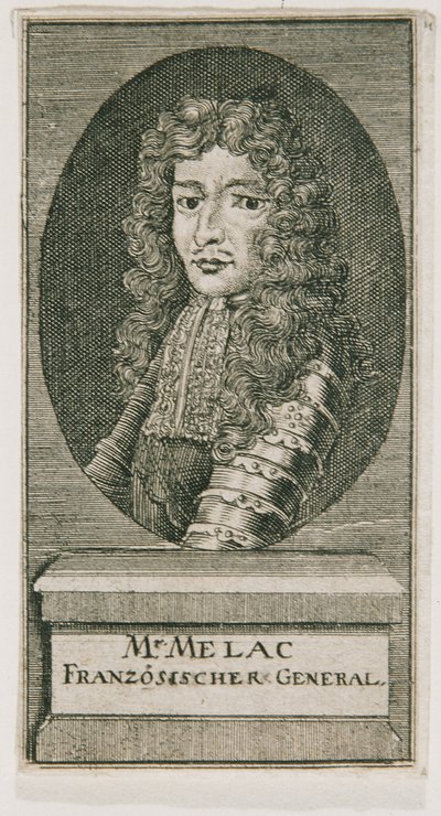 Generał Ezekiel du Mas Comte de Mélac autorstwa Unbekannter Stecher