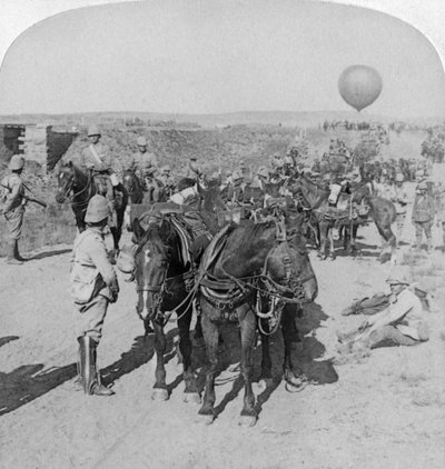 84. Korpus Baterii i Balonów, wojna burska, Republika Południowej Afryki, 1901. autorstwa Underwood and Underwood