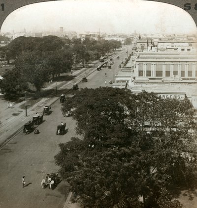 Chowringhee Road, Kalkuta, Indie, ok. 1900. autorstwa Underwood and Underwood