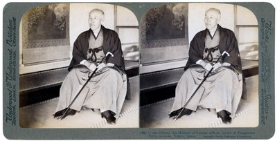 Hrabia Okuma, były minister spraw zagranicznych, przywódca Partii Postępowej, Tokio, Japonia, 1904. autorstwa Underwood and Underwood