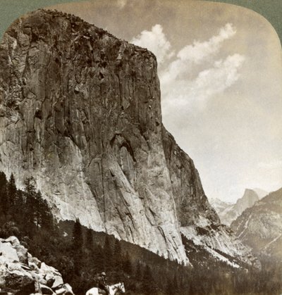 El Capitan i Half Dome, Yosemite Valley, Kalifornia, USA, 1902 autorstwa Underwood and Underwood