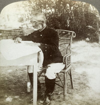 Generał Nogi w japońskiej kwaterze głównej, Port Arthur, Mandżuria, ok. 1904-1905. autorstwa Underwood and Underwood