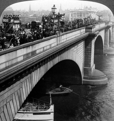 London Bridge, Londyn, koniec XIX wieku. autorstwa Underwood and Underwood