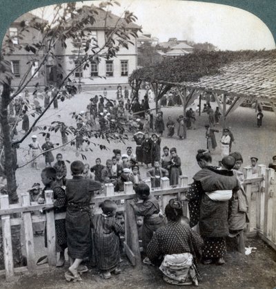 Szkoła i tereny, Jokohama, Japonia, 1904 autorstwa Underwood and Underwood