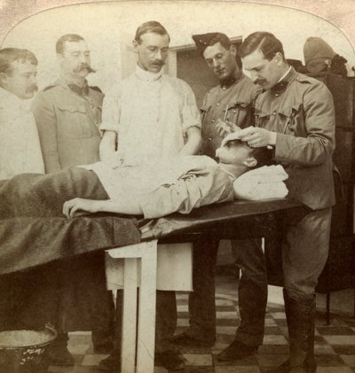 Żołnierz, który poległ na froncie, Szpital Wynberg, Kapsztad, RPA, wojna burska, 1899-1902 autorstwa Underwood and Underwood