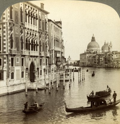 Canal Grande, Wenecja, Włochy. autorstwa Underwood and Underwood