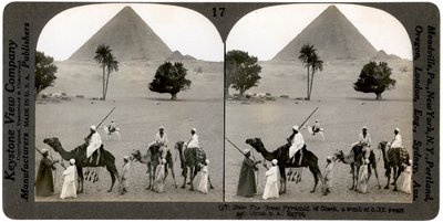 Wielka Piramida w Gizie, Egipt, 1905. autorstwa Underwood and Underwood