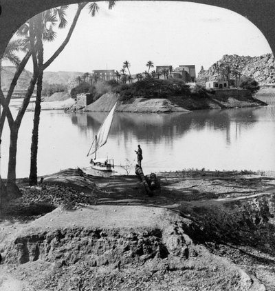 Wyspa Philae, Egipt, 1905. autorstwa Underwood and Underwood