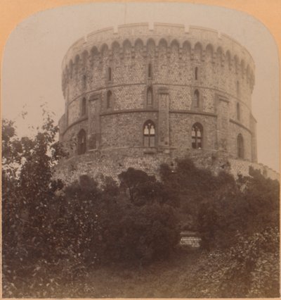 Okrągła Wieża, Windsor, Anglia - więzienie zamkowe od Edwarda III do Karola II, 1900. autorstwa Underwood and Underwood