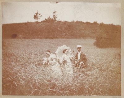 [Trzech przyjaciół na polu] autorstwa Unidentified