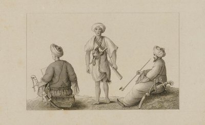 Trzech mężczyzn w turbanach autorstwa Unidentified