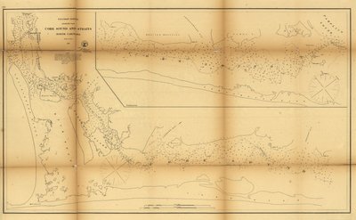 Core Sound and Straits, Karolina Północna. LOC 99447462 autorstwa United States Coast Survey