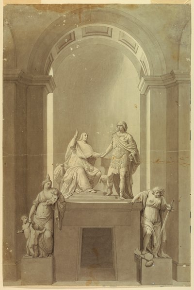 Pomnik nagrobny Henryka kardynała Yorka (1725-1807) i Karola Edwarda Stuarta, „młodego pretendenta” (1720-1788) autorstwa Unknown