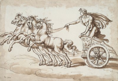 Apollo w rydwanie zaprzężonym w cztery konie autorstwa Unknown